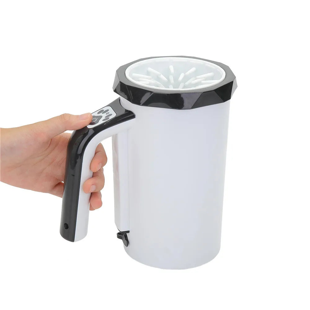 Pawvera™ Automatic Electric Dog Paw Washer Cup – Rechargeable Pet Foot Cleaner with Soft Silicone Brush for Large Dogs