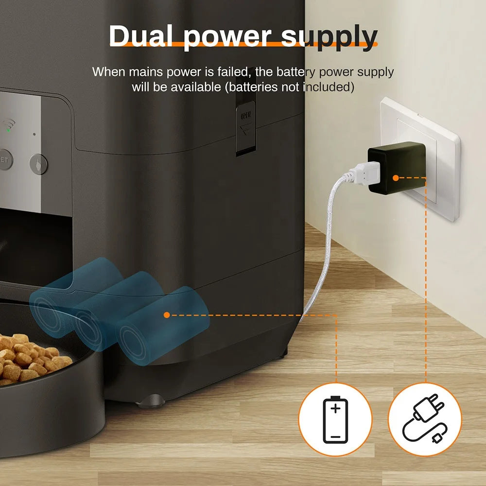 PawVera™ Smart Automatic Pet Feeder | 2L Timed Food Dispenser for Cats & Dogs