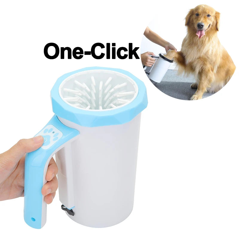 Pawvera™ Automatic Electric Dog Paw Washer Cup – Rechargeable Pet Foot Cleaner with Soft Silicone Brush for Large Dogs