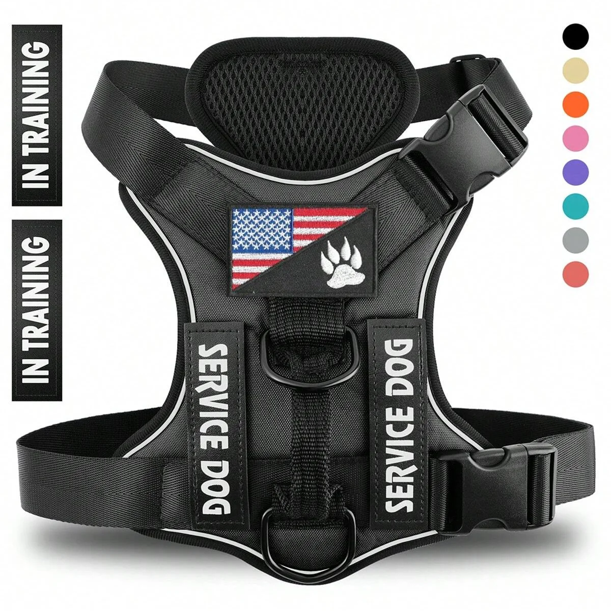 Pawvera™ Reflective No-Pull Dog Harness – Adjustable, Breathable & Comfortable for Walking, Hiking & Training