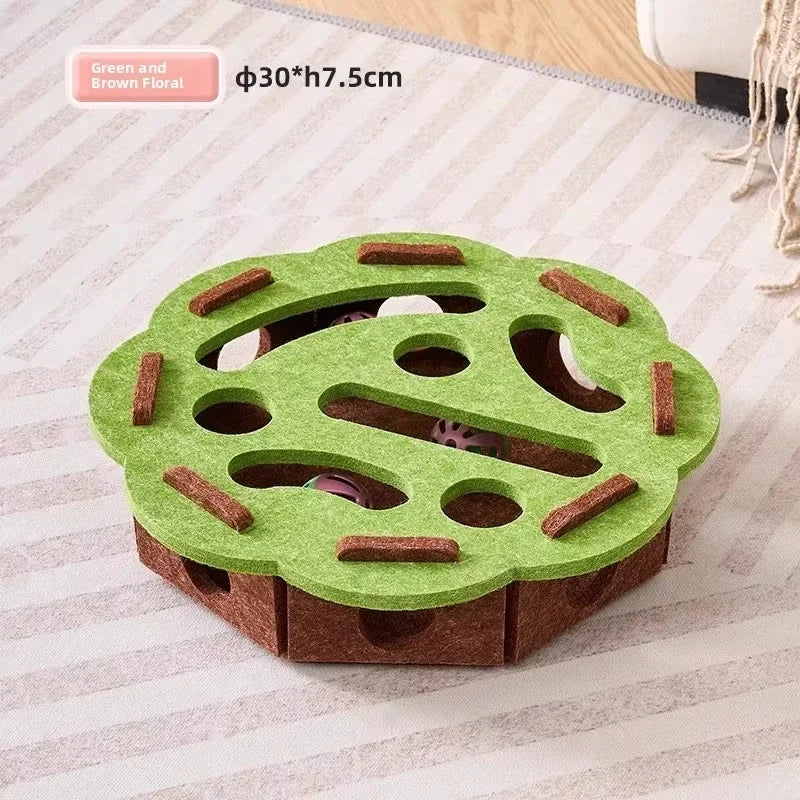 Interactive Felt Cat Puzzle Box Hunting & Exercise Toy – Pawvera