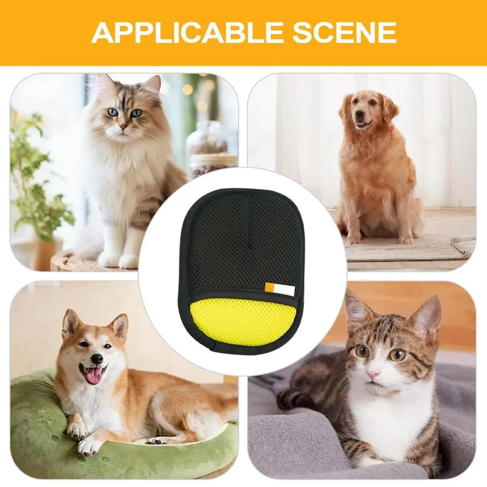 Pawvera™ Double-Sided Pet Hair Removal Gloves – Electrostatic Cat & Dog Hair Remover for Furniture, Clothes & Bedding