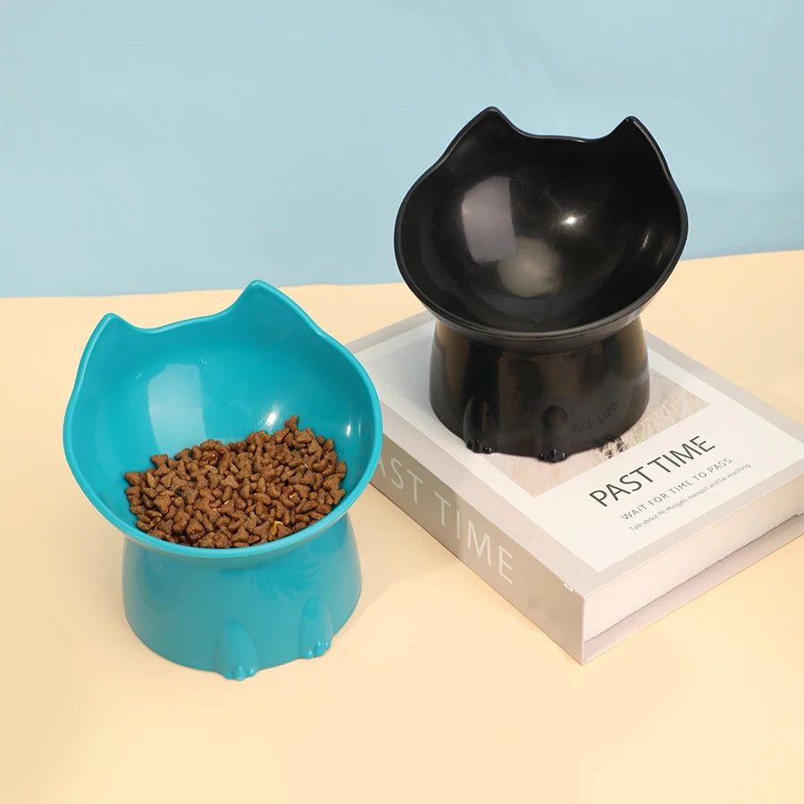 WhiskerWare™ Elevated Cat Bowl – Anti-Tip Raised Feeder with Comfortable Neck-Friendly Design