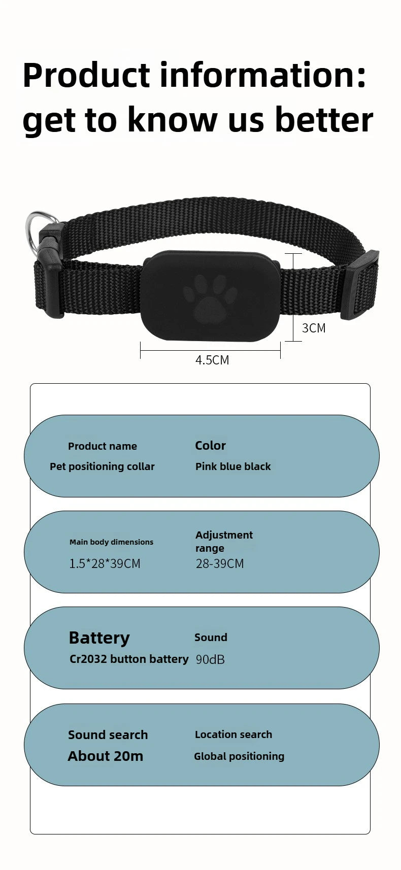 Pawvera™ Smart Pet GPS Tracker Collar – Works with Apple Find My, No Monthly Fees, Waterproof & Real-Time Tracking