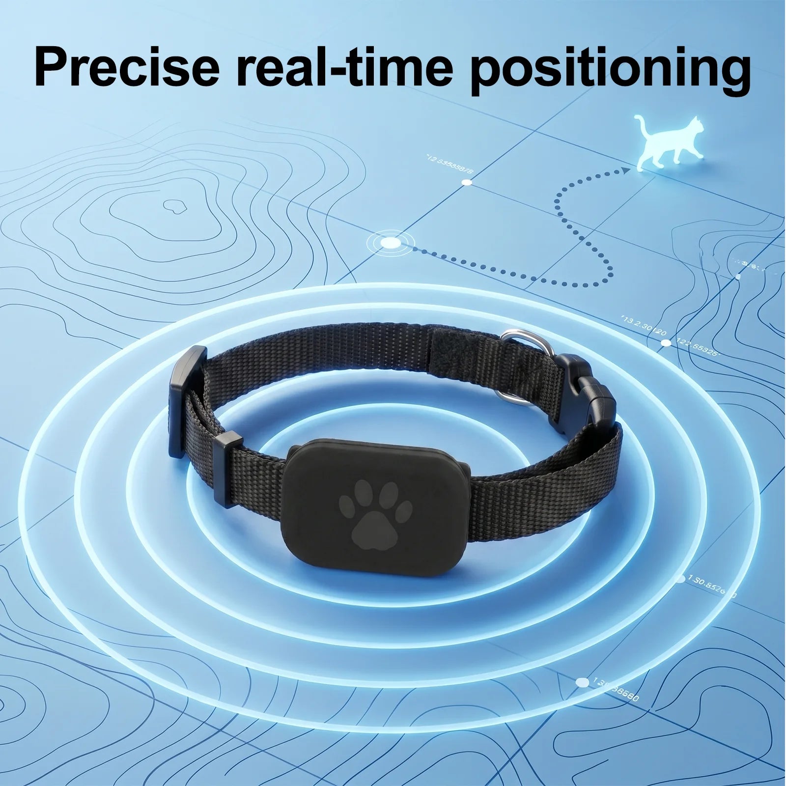 Pawvera™ Smart Pet GPS Tracker Collar – Works with Apple Find My, No Monthly Fees, Waterproof & Real-Time Tracking