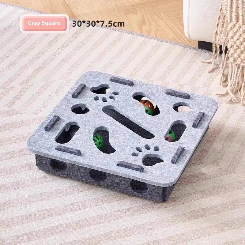 Interactive Felt Cat Puzzle Box Hunting & Exercise Toy – Pawvera