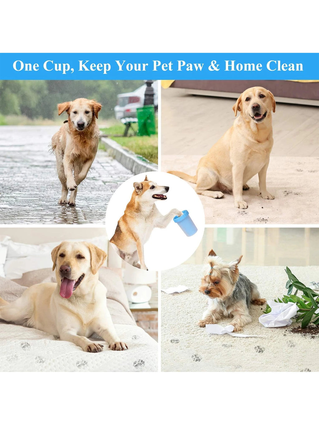 Pawvera™ Portable Silicone Pet Paw Cleaner Cup – Quick Paw Wash for Dogs & Cats (Small & Medium Pets)