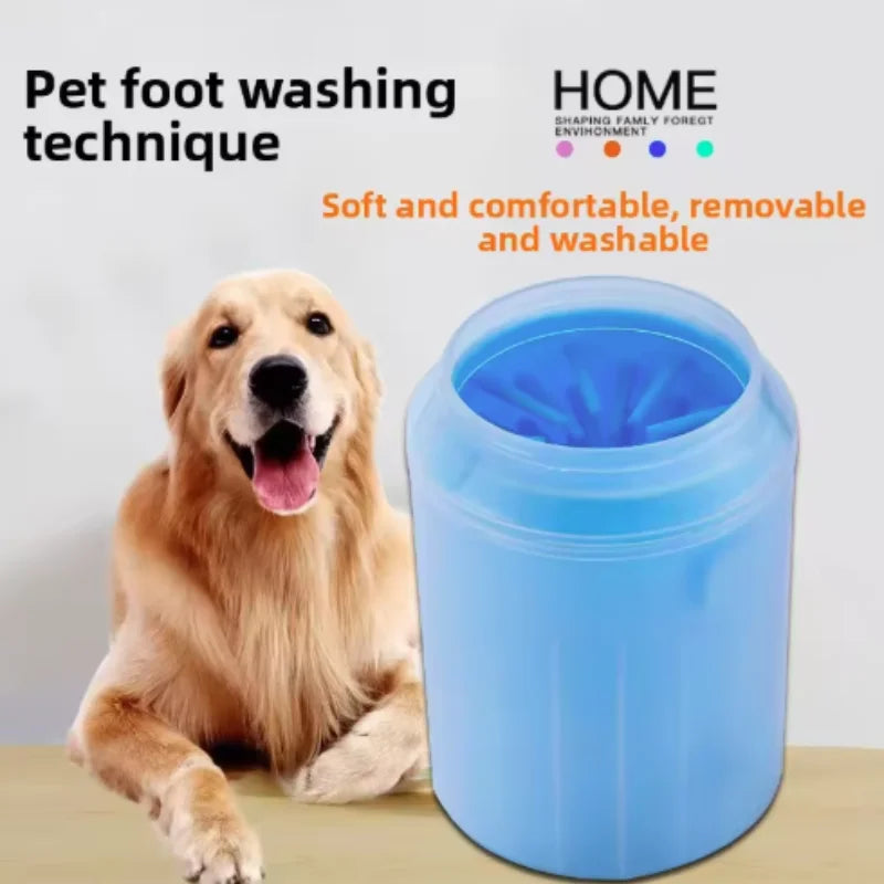 Dog Paw Cleaner Cup with Soft Silicone Bristles | Portable Pet Paw Washer for Quick & Easy Cleaning