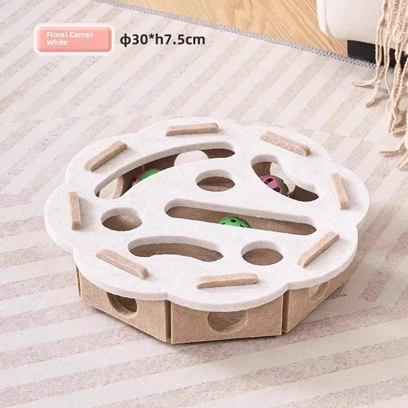Interactive Felt Cat Puzzle Box Hunting & Exercise Toy – Pawvera