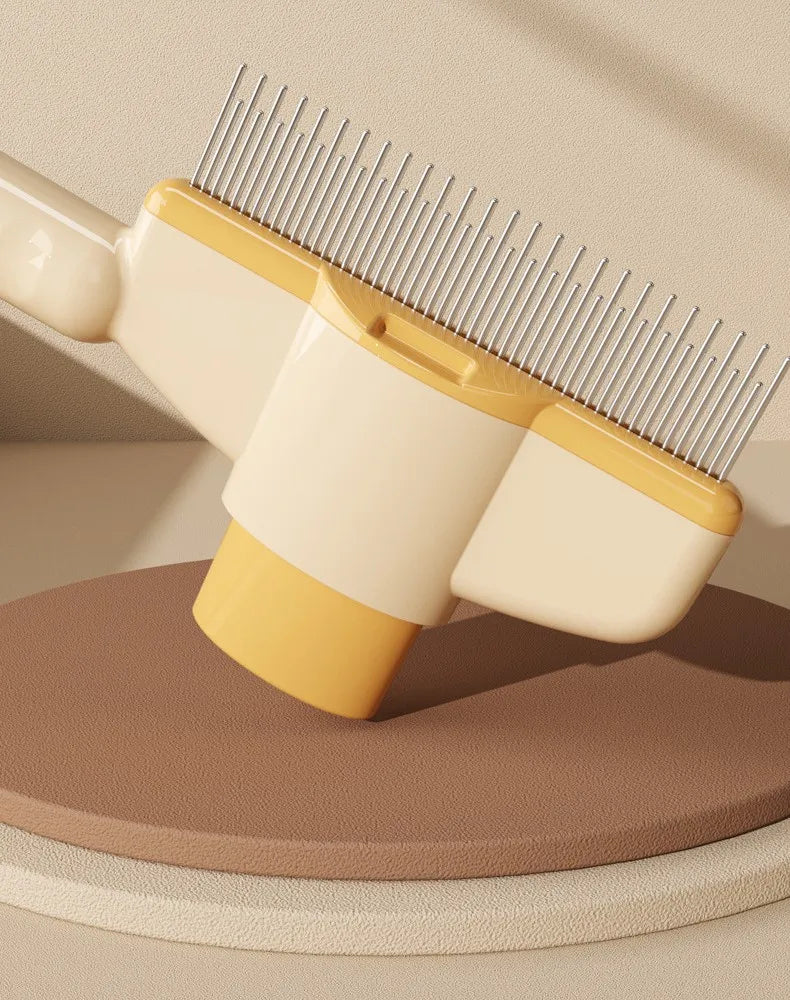 Pawvera™ Self-Cleaning Slicker Brush – One-Click Pet Hair Remover for Dogs & Cats