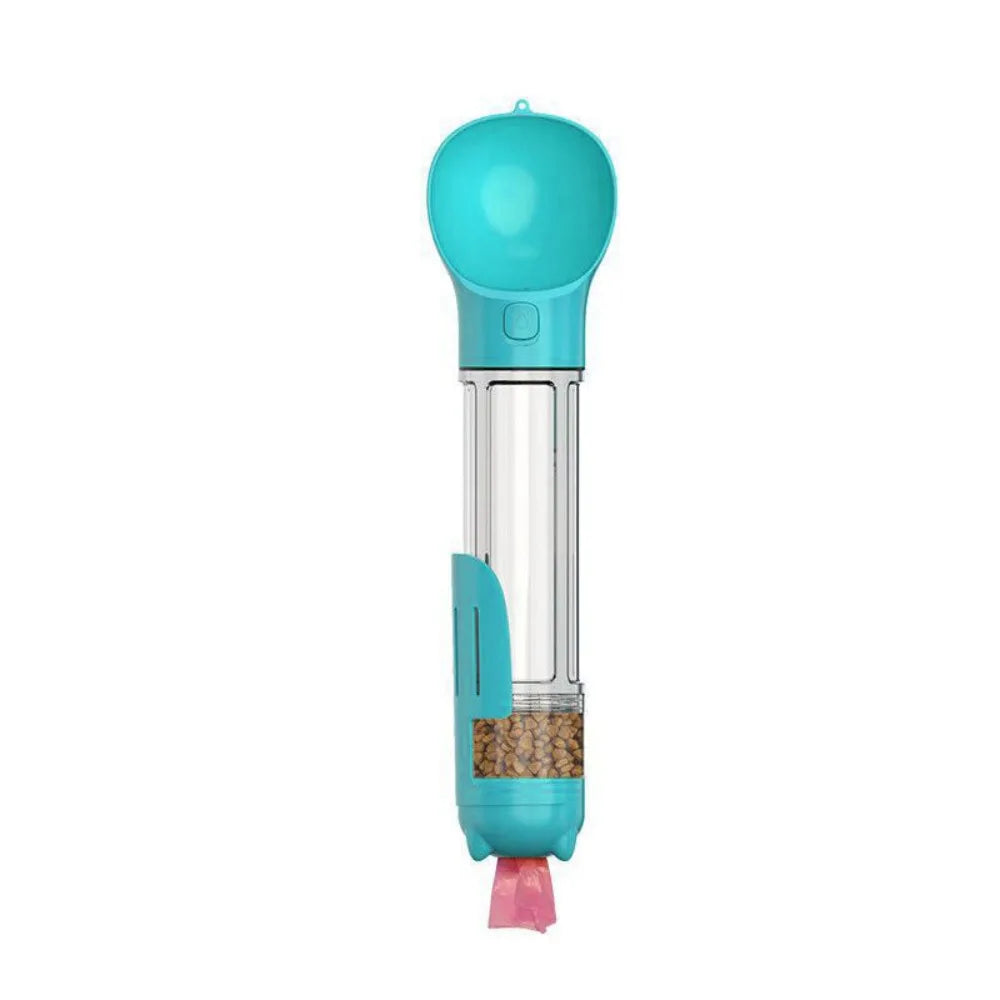 Pawvera™ 3-in-1 Portable Pet Water Bottle & Food Dispenser – Leak-Proof Dog Bowl with Waste Bag Holder & Shovel
