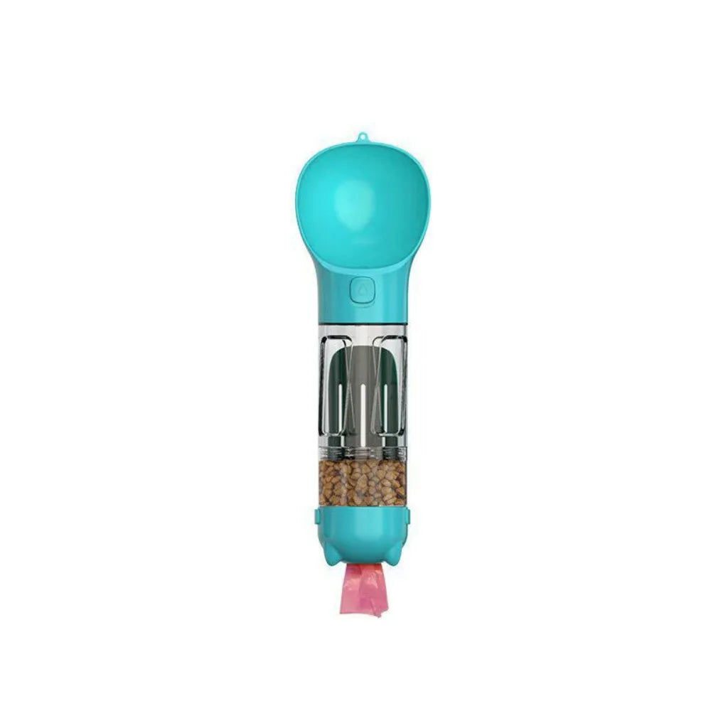 Pawvera™ 3-in-1 Portable Pet Water Bottle & Food Dispenser – Leak-Proof Dog Bowl with Waste Bag Holder & Shovel