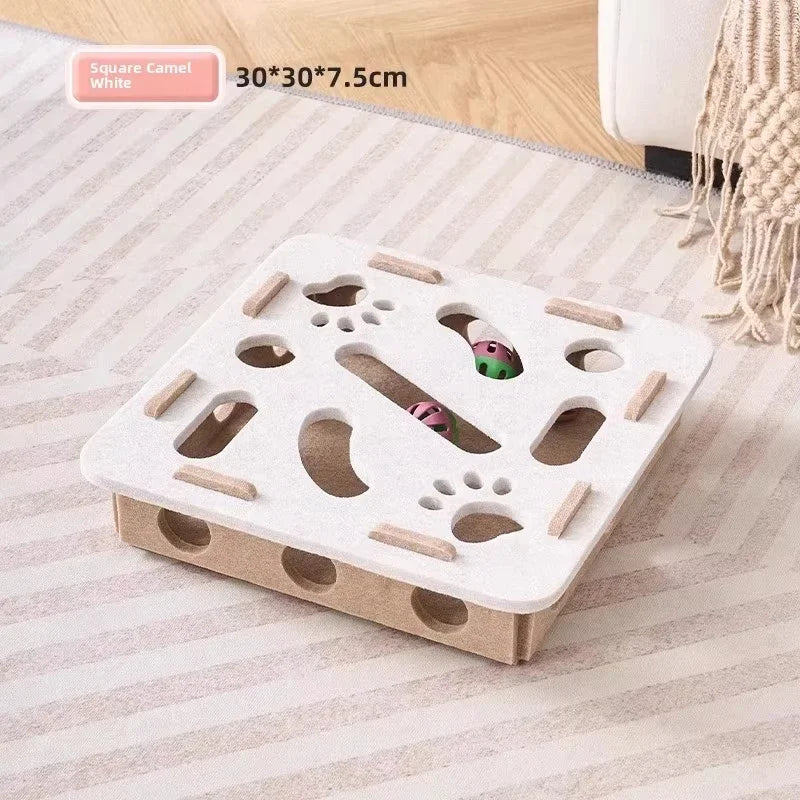 Interactive Felt Cat Puzzle Box – Stimulating Hunting & Exercise Toy for Indoor Cats