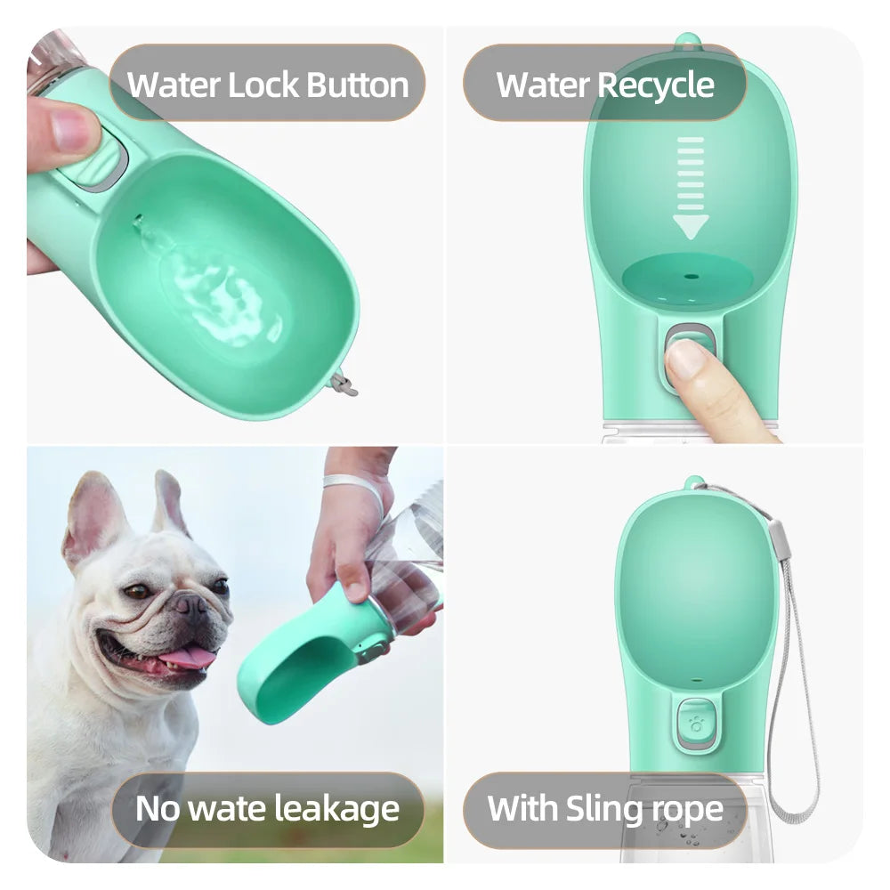 Portable Leakproof Dog Water Bottle for Travel & Walks – Pawvera™