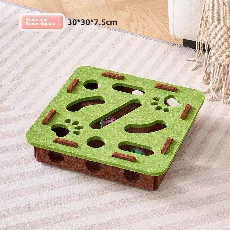 Interactive Felt Cat Puzzle Box Hunting & Exercise Toy – Pawvera