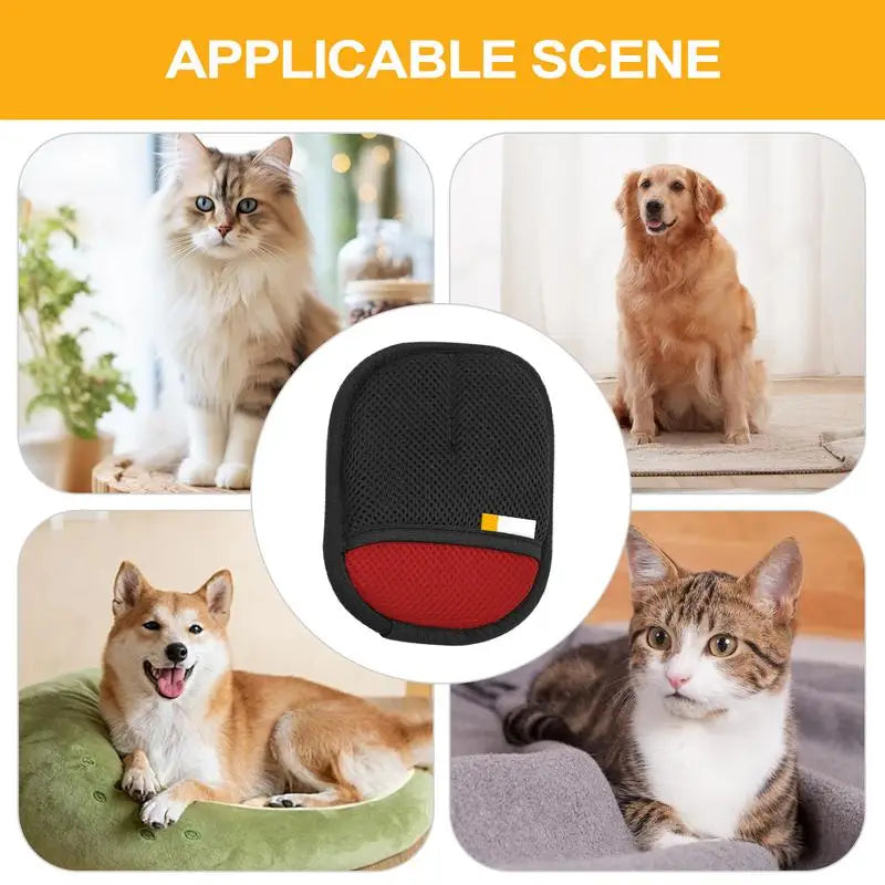 Pawvera™ Double-Sided Pet Hair Removal Gloves – Electrostatic Cat & Dog Hair Remover for Furniture, Clothes & Bedding