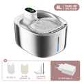 Pawvera™ 4L Wireless Stainless Steel Pet Water Fountain – Automatic Rechargeable Water Dispenser with Motion Sensor for Cats & Dogs