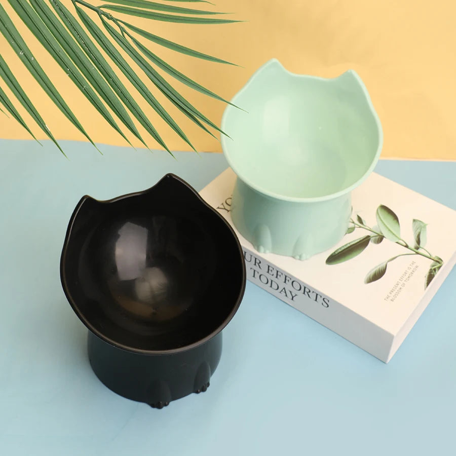 WhiskerWare™ Elevated Cat Bowl – Anti-Tip Raised Feeder with Comfortable Neck-Friendly Design