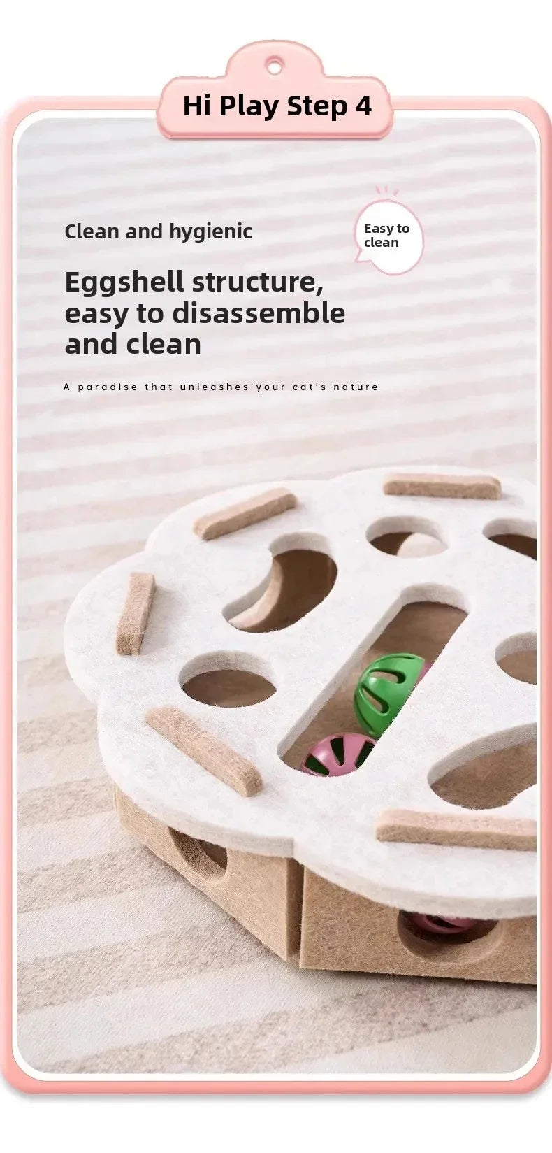 Interactive Felt Cat Puzzle Box – Stimulating Hunting & Exercise Toy for Indoor Cats