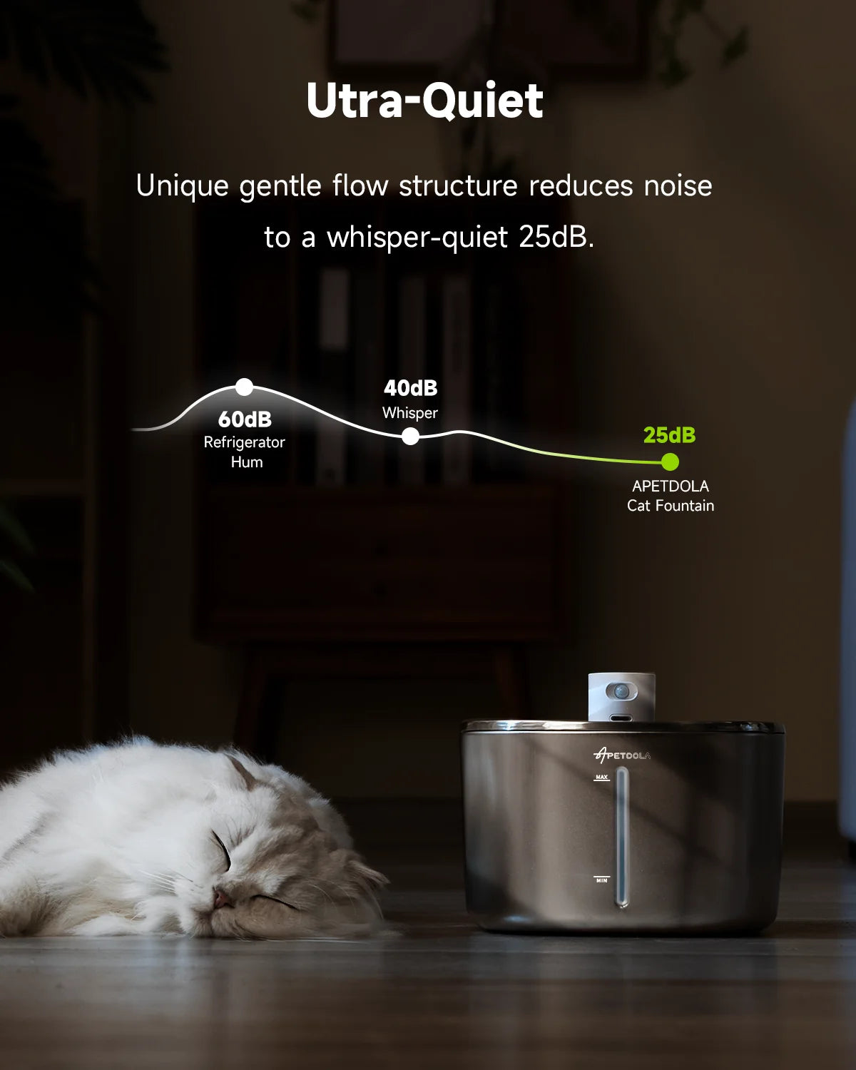 Pawvera™ 4L Wireless Stainless Steel Pet Water Fountain – Automatic Rechargeable Water Dispenser with Motion Sensor for Cats & Dogs