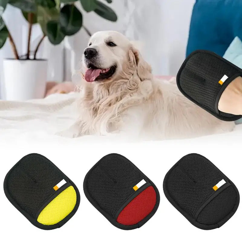 Pawvera™ Double-Sided Pet Hair Removal Gloves – Electrostatic Cat & Dog Hair Remover for Furniture, Clothes & Bedding