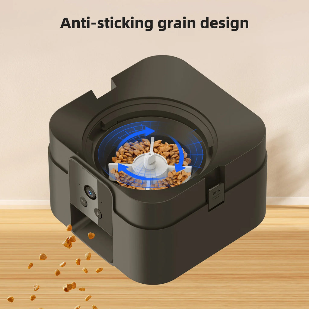 Pawvera™ Smart Wi-Fi Automatic Pet Feeder with Camera – Remote App-Controlled Food Dispenser for Cats & Small Dogs