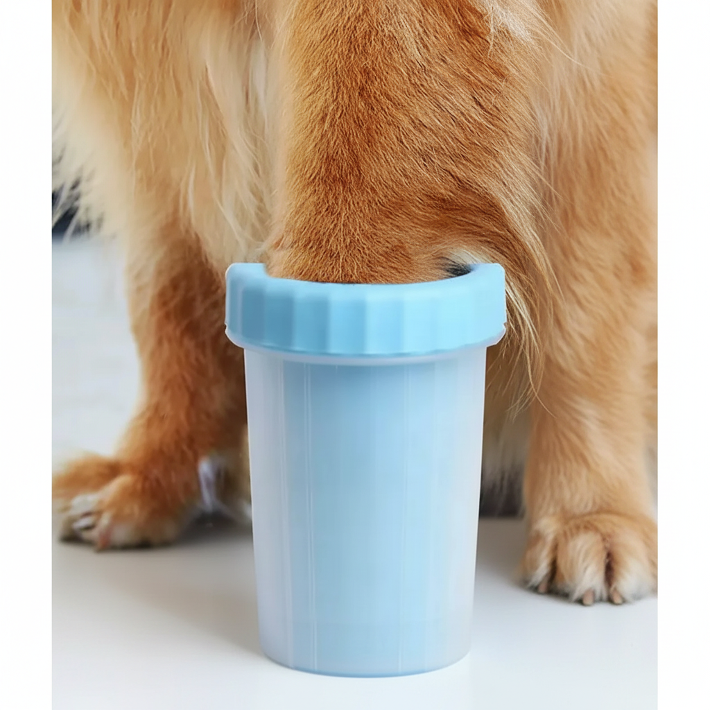 Pet Paw Cleaner - Realista Fondo Blanco